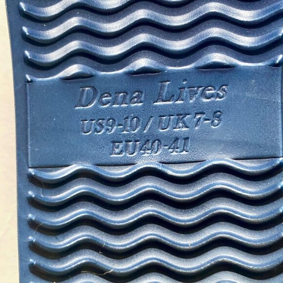 Dena Lives Ultra Soft Memory Foam Slippers Indoor Outdoors Blue Large NEW NWT - Picture 12 of 12